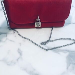 Steve MADDEN Bag Purse Crossbody Red & Nickel NWT MSRP $78 FauxLeather